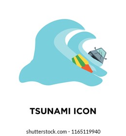 Tsunami icon vector isolated on white background, Tsunami transparent sign , weather symbols