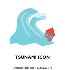 Tsunami icon vector isolated on white background, Tsunami transparent sign , weather symbols