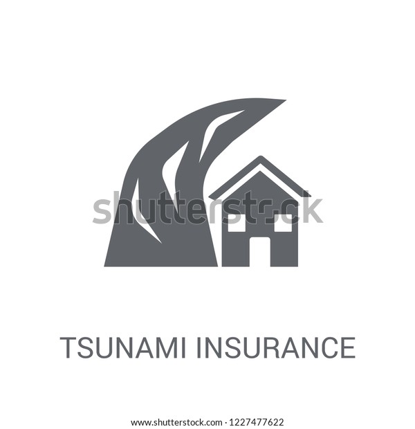 Tsunami insurance icon.\
Trendy Tsunami insurance logo concept on white background from\
Insurance collection. Suitable for use on web apps, mobile apps and\
print media.