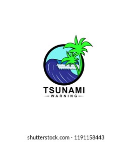 tsunami logo design, vector, icon, template
