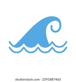 Tsunami symbol. Tsunami icon. Vector.