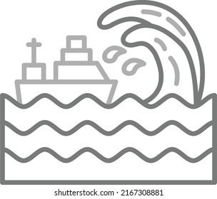 Tsunami vector icon. Can be used for printing, mobile and web applications.