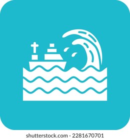 Tsunami vector icon. Can be used for printing, mobile and web applications.