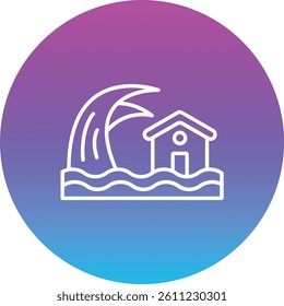 Tsunami vector icon. Can be used for printing, mobile and web applications.