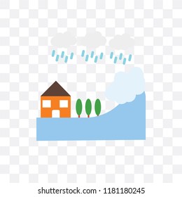 Tsunami vector icon isolated on transparent background, Tsunami logo concept