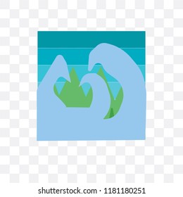 Tsunami vector icon isolated on transparent background, Tsunami logo concept