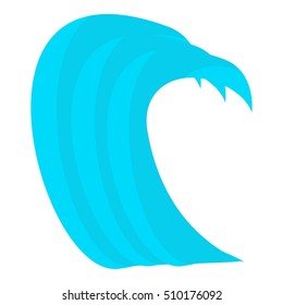Tsunami wave icon. Cartoon illustration of tsunami wave vector icon for web