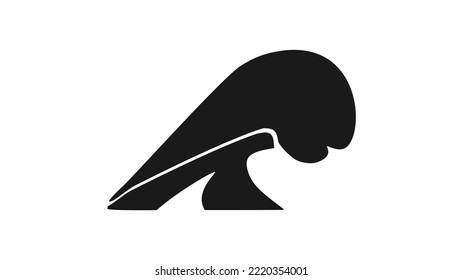 Tsunami Wave Icon vector in trendy design style. Dangerous ocean wave. Suitable for many purposes.