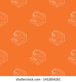 Tsunami wave pattern vector orange for any web design best