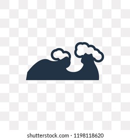 Tsunami Wave vector icon isolated on transparent background, Tsunami Wave transparency concept can be used web and mobile