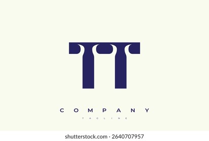 TT Abstract Geometric Logo Design. Modern and elegant logo design with simplistic typography elements, showcasing branding excellence.