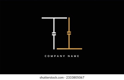 Monograma del logotipo de las letras abstractas de TT