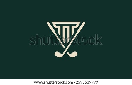 TT golf monogram vector logo design