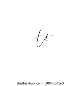 tt initial handwriting logo for identity