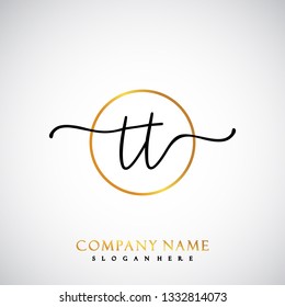 TT Initial Handwriting logo template vector