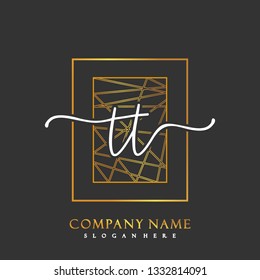 TT Initial Handwriting logo template vector
