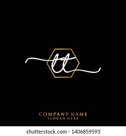 TT Initial handwriting logo template