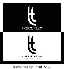 TT initial letter logo. Alphabet T and T pattern design monogram