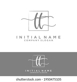 TT Initial letters, handwriting signature logo.