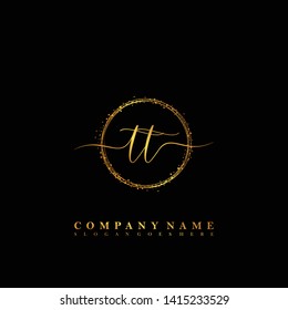 TT Initial luxury handwriting logo vector