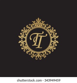 TT initial luxury ornament monogram logo