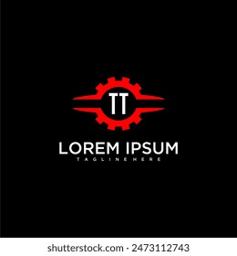 TT initial monogram for automotive logo design vector