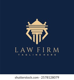 TT initial monogram logo for lawfirm vector design