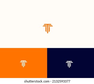 Plantilla vectorial de diseño de logotipo de letras TT