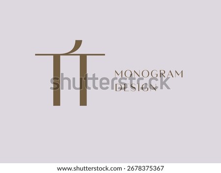 TT letter logo icon design. Classic style luxury initials monogram.