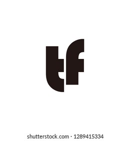 Tt letter logo. Tf letter logo