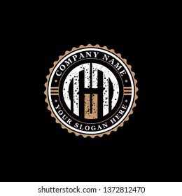 TT letter name logo badge vector, suitable for restaurant, cafe, coffee shop, apparel company, etc