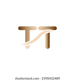 TT logo design. Trendy awesome artistic TT initial based Alphabet icon logo.