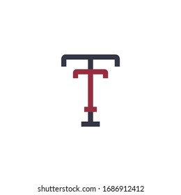 TT logo, letter T and T monogram logo design template. Stock Vector illustration isolated on white background.