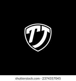 TT logo monogram emblem style with shield shape design template ideas