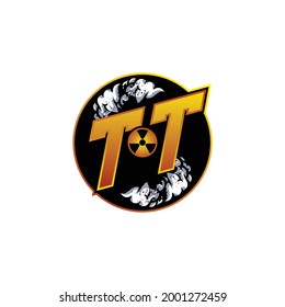 TT Logo Monogram Gaming with Gas Shape designs template vector icon modern