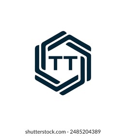 TT logo. T T design. White TT letter. TT, T T letter logo design. Initial letter TT linked circle uppercase monogram logo.