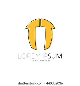 TT Logo. Vector Graphic Sphere Branding Letter Element. White Background