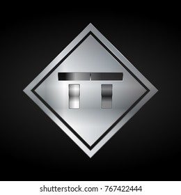 TT Monogram, Silver Logo, Metal Logo, Luxury, Elegant, Abstract, square