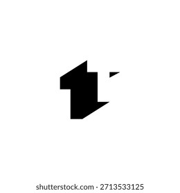 Logotipo de monograma de espaço negativo TT - Design de marca de letra mínima moderna