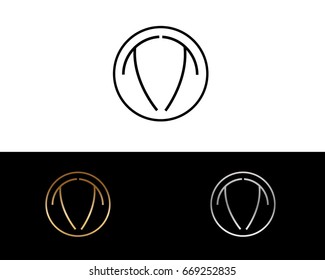 Tt Round Circle Shape Initial Letter Stock Vector (Royalty Free ...