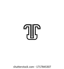 Plantilla de vector de diseño de logotipo de letra TT