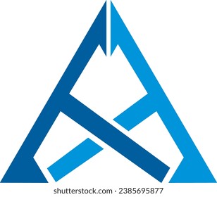 TT Triangle shape logo design, editable, vector logo, 