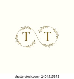 TT wedding infinity in elegant monogram with high quality professional design that will print well