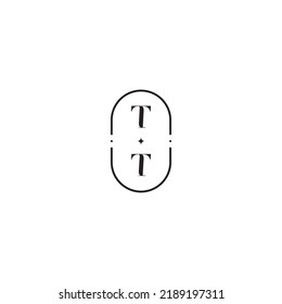 El concepto del logo de la boda TT en un diseño profesional de alta calidad que se imprimirá bien en cualquier medio impreso
