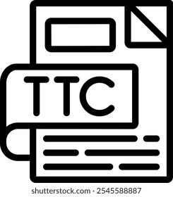 TTC Line Icon Vector Design