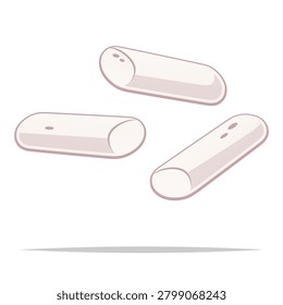 Tteok or korean rice cake vector isolated illustration