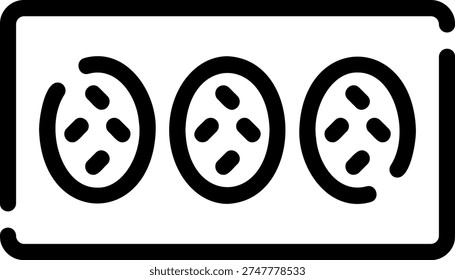 tteok line icon illustration vector