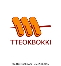 Tteokbokki logo icon vector illustration template