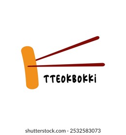 Tteokbokki logo vector illustration template