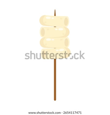 Tteokbokki Noodle Icon Vector Design.
